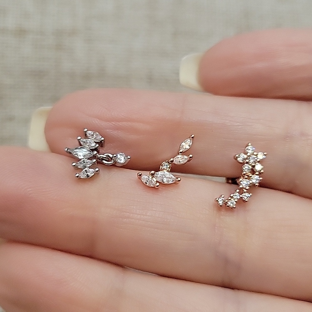 DAINTY SPARKLE HELIX EARRING, CHOICE OF STYLE